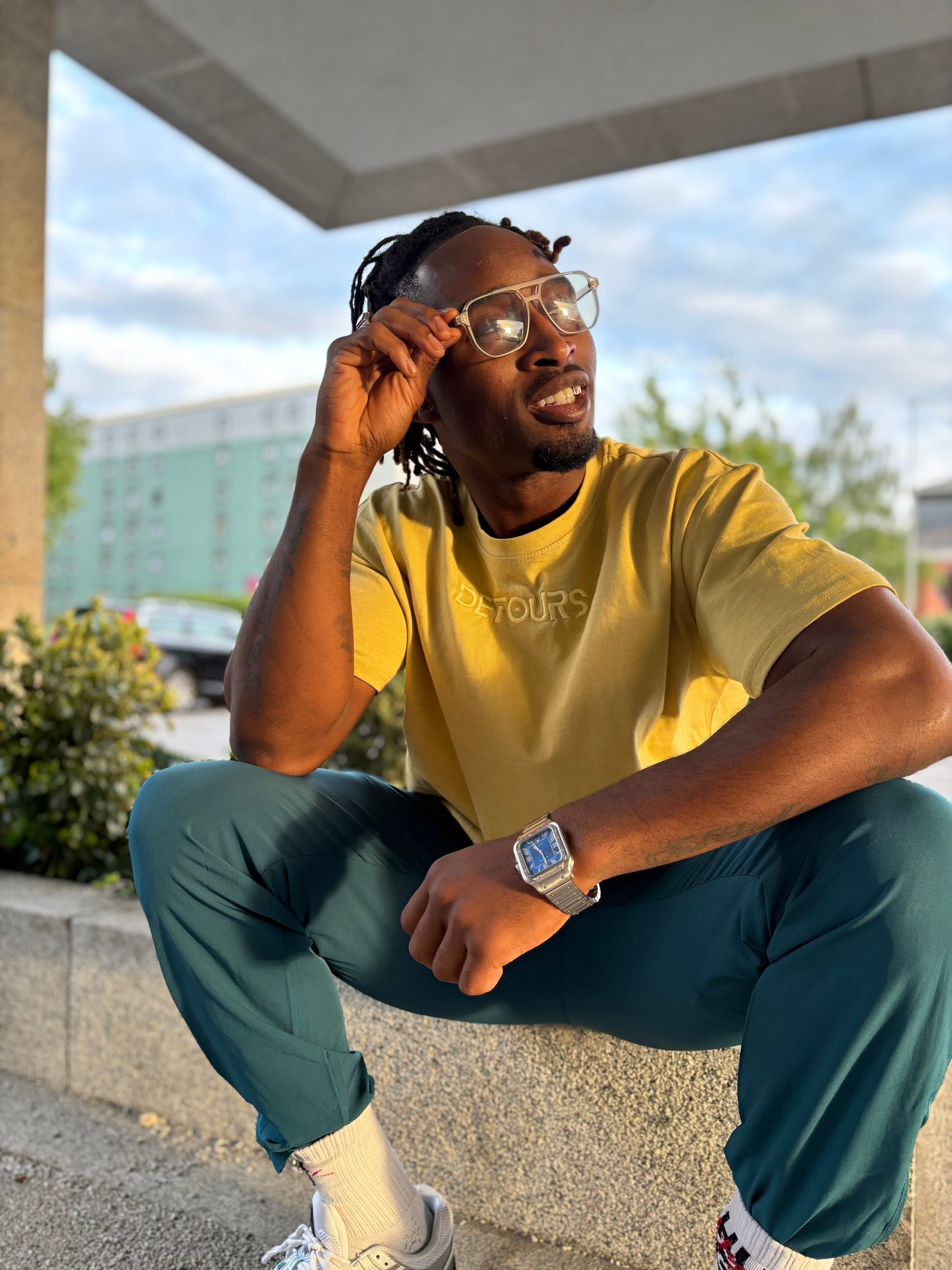 YELLOW OVERSIZED TEE - Detours London