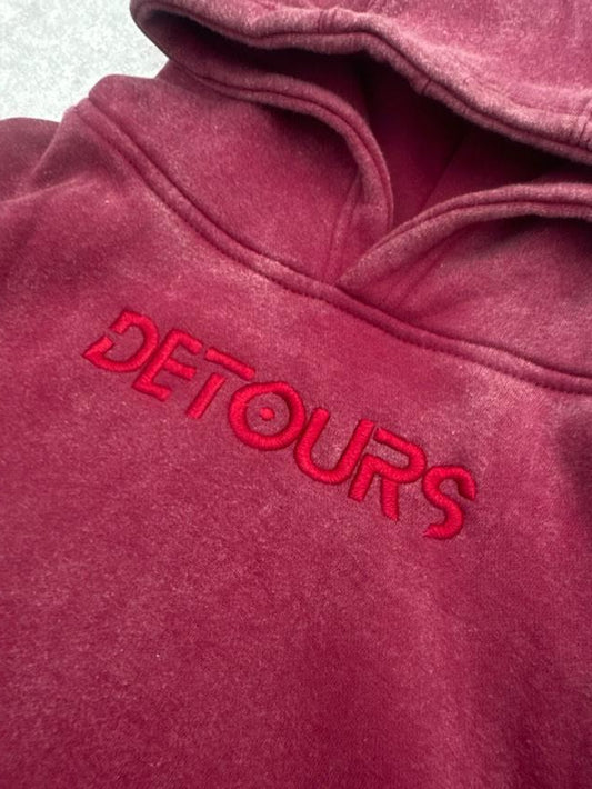 Oxblood hoodies - Detours London