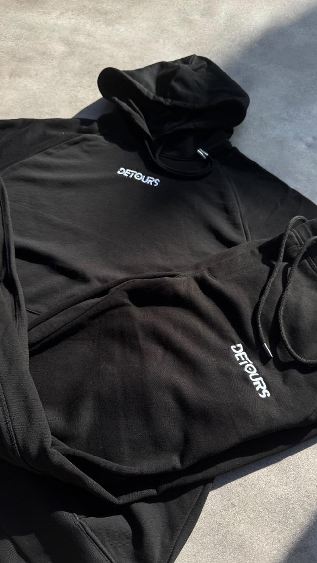 Black French Terry Tracksuit - Detours London