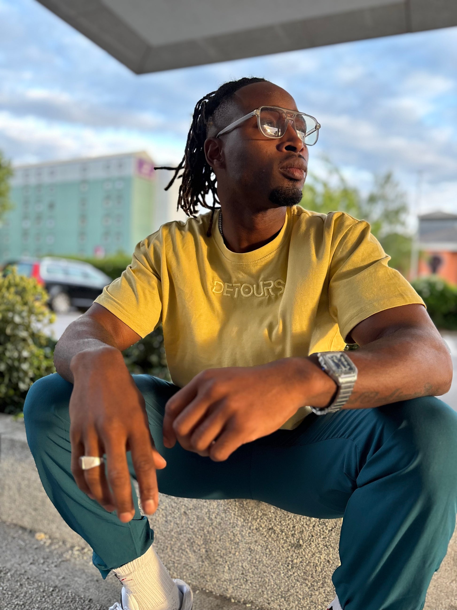 YELLOW OVERSIZED TEE - Detours London