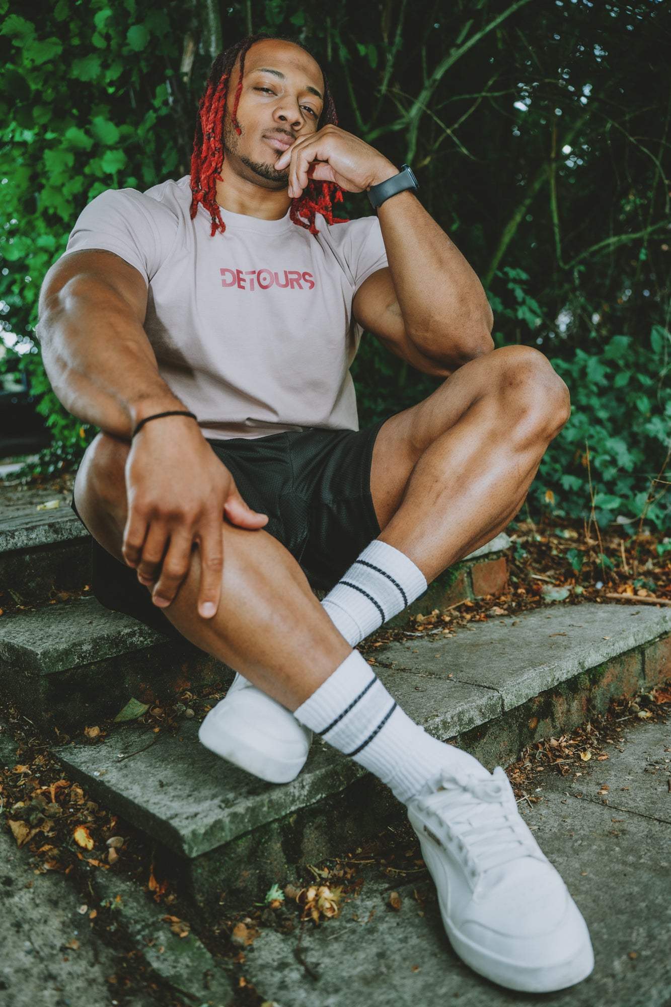 Rose over sized tee